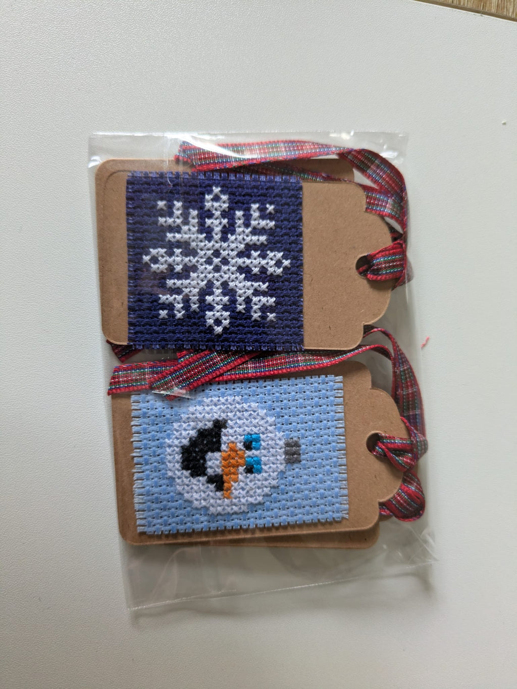 🎄 Hand Stitched Christmas Gift Tags – Handmade Set of 4