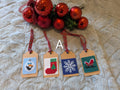 🎄 Hand Stitched Christmas Gift Tags – Handmade Set of 4