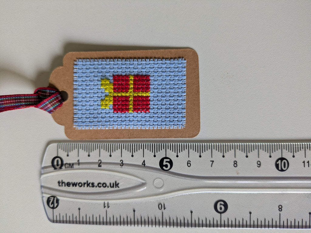 🎄 Hand Stitched Christmas Gift Tags – Handmade Set of 4