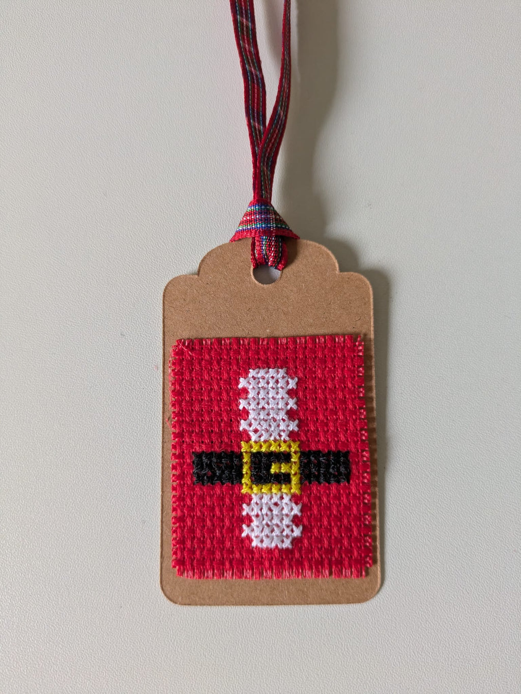 🎄 Hand Stitched Christmas Gift Tags – Handmade Set of 4
