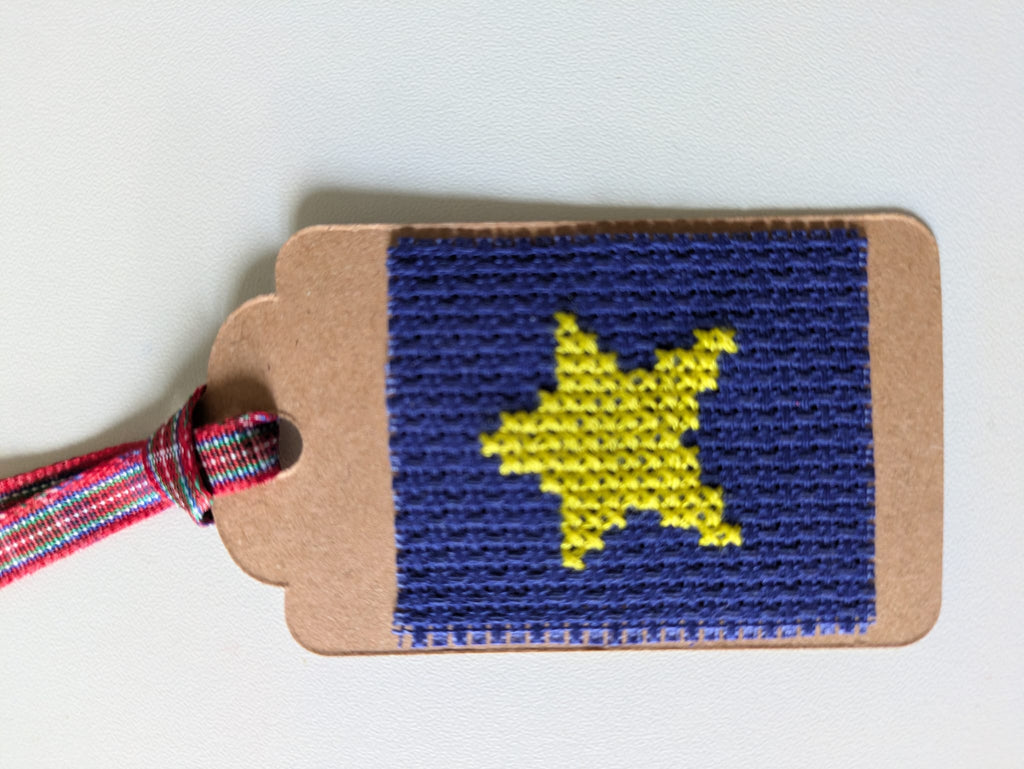 🎄 Hand Stitched Christmas Gift Tags – Handmade Set of 4