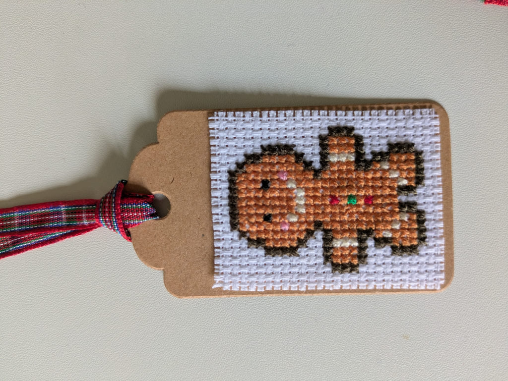 🎄 Hand Stitched Christmas Gift Tags – Handmade Set of 4