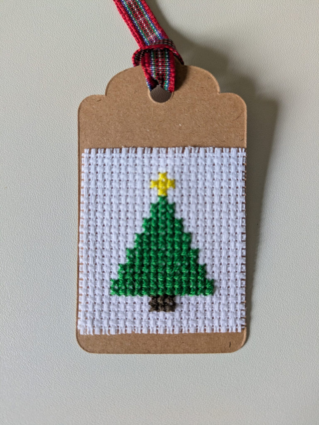 🎄 Hand Stitched Christmas Gift Tags – Handmade Set of 4