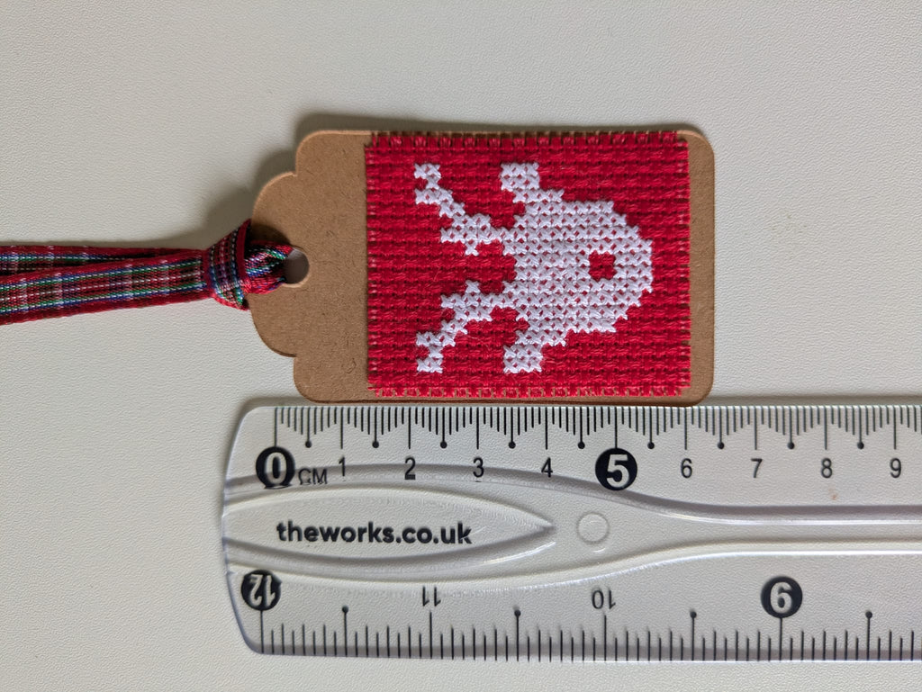 🎄 Hand Stitched Christmas Gift Tags – Handmade Set of 4