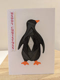 Handmade Penguin Christmas Card – Iris Folded