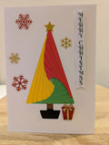 Handmade Colourful Christmas Tree Card – Iris Folded