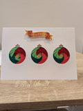 Handmade Three Christmas Baubles Card – Iris Folded