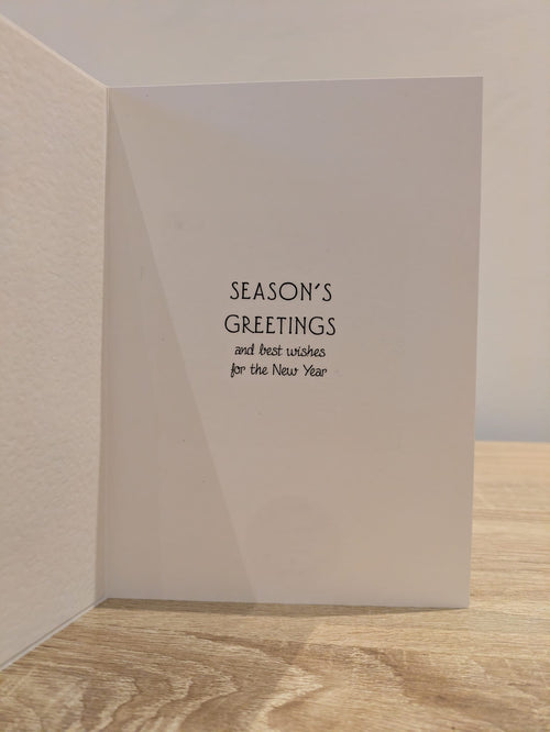 Handmade Christmas Candle Card – Orange & Brown Iris Folded Design
